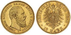 10 Mark Reino de Prusia (1701-1918) Oro Federico Guillermo III de Prusia (1770 -1840)