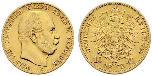 10 Mark Reino de Prusia (1701-1918) Oro Wilhelm I, German Emperor (1797-1888)