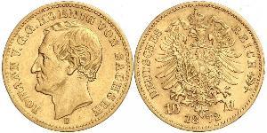 10 Mark Reino de Sajonia (1806 - 1918) Oro 