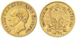 10 Mark Reino de Sajonia (1806 - 1918) Oro 