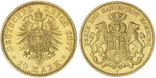 10 Mark States of Germany Oro 