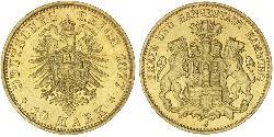 10 Mark Stati federali della Germania Oro 