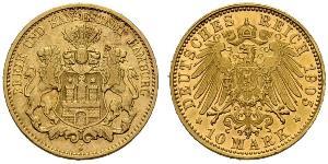 10 Mark Stati federali della Germania Oro 