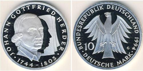 10 Mark Alemania Plata 