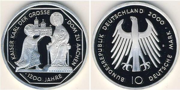 10 Mark Alemania (1990 - ) Plata 