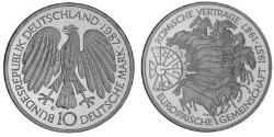 10 Mark Alemania Occidental (1949-1990) Plata 