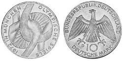 10 Mark Alemania Occidental (1949-1990) Plata 