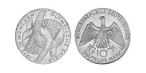10 Mark Alemania Occidental (1949-1990) Plata 