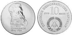 10 Mark República Democrática Alemana (1949-1990) Plata 
