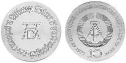 10 Mark República Democrática Alemana (1949-1990) Plata 