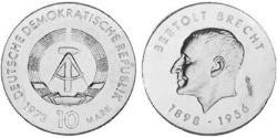 10 Mark República Democrática Alemana (1949-1990) Plata 