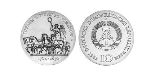 10 Mark República Democrática Alemana (1949-1990) Plata 