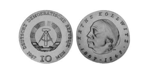 10 Mark República Democrática Alemana (1949-1990) Plata 