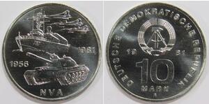 10 Mark Repubblica Democratica Tedesca (1949-1990) Rame/Nichel 