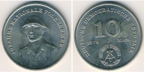 10 Mark Repubblica Democratica Tedesca (1949-1990) Rame/Nichel 
