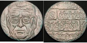 10 Mark Finnland (1917 - ) Silber Juho Kusti Paasikivi