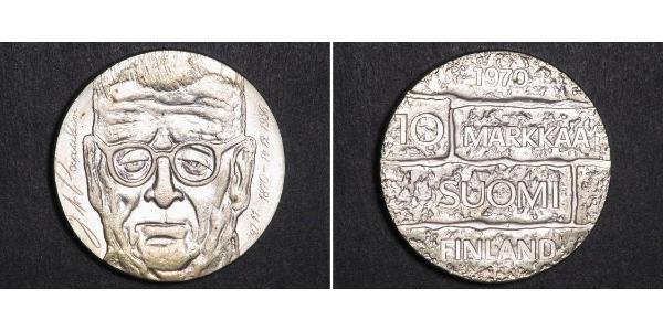 10 Mark Finnland (1917 - ) Silber Juho Kusti Paasikivi