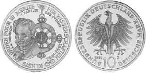 10 Mark Federal Republic of Germany (1990 - ) Silver 