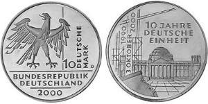 10 Mark Federal Republic of Germany (1990 - ) Silver 