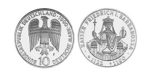 10 Mark Federal Republic of Germany (1990 - ) Silver 