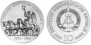 10 Mark German Democratic Republic (1949-1990) Silver 