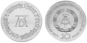 10 Mark German Democratic Republic (1949-1990) Silver 