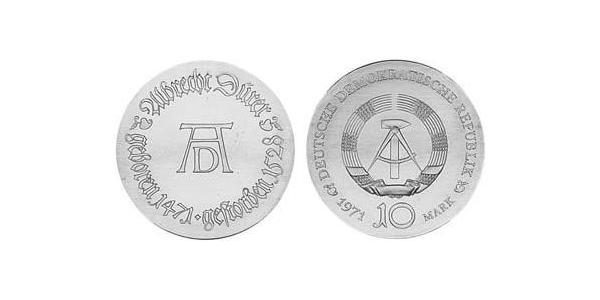 10 Mark German Democratic Republic (1949-1990) Silver 