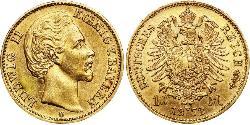 10 Mark 巴伐利亞王國 (1806 - 1918) 金 路德维希一世 (巴伐利亚)