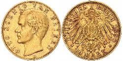 10 Mark 巴伐利亞王國 (1806 - 1918) 金 奥托 (巴伐利亚国王)