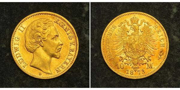 10 Mark 巴伐利亞王國 (1806 - 1918) 金 路德维希一世 (巴伐利亚)