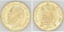 10 Mark 巴登大公國 (1806 - 1918) 金 弗里德里希一世 (巴登)