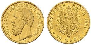 10 Mark 巴登大公國 (1806 - 1918) 金 弗里德里希一世 (巴登)