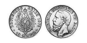 10 Mark 巴登大公國 (1806 - 1918) 金 弗里德里希一世 (巴登)