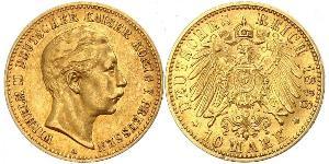 10 Mark 普魯士王國 (1701 - 1918) 金 威廉二世 (德国)