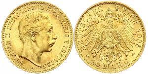 10 Mark 普魯士王國 (1701 - 1918) 金 威廉二世 (德国)