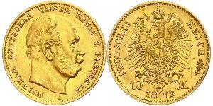 10 Mark 普魯士王國 (1701 - 1918) 金 威廉一世 (德国)