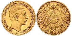 10 Mark 普魯士王國 (1701 - 1918) 金 威廉二世 (德国)