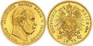 10 Mark 普魯士王國 (1701 - 1918) 金 威廉一世 (德国)