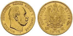 10 Mark 普魯士王國 (1701 - 1918) 金 威廉一世 (德国)