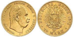 10 Mark 普魯士王國 (1701 - 1918) 金 威廉一世 (德国)