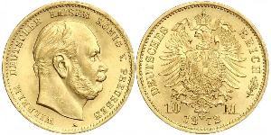 10 Mark 普魯士王國 (1701 - 1918) 金 威廉一世 (德国)