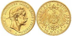 10 Mark 普魯士王國 (1701 - 1918) 金 威廉二世 (德国)