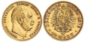 10 Mark 普魯士王國 (1701 - 1918) 金 威廉一世 (德国)