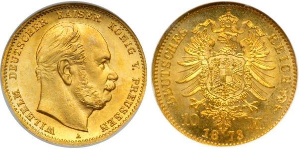 10 Mark 普魯士王國 (1701 - 1918) 金 威廉一世 (德国)
