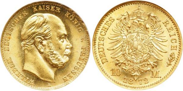 10 Mark 普魯士王國 (1701 - 1918) 金 威廉一世 (德国)