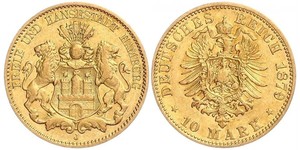 10 Mark 汉堡 金 