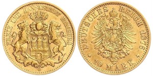 10 Mark 汉堡 金 