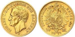 10 Mark 萨克森王国 (1806 - 1918) 金 