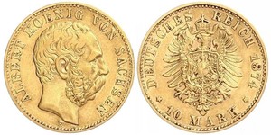 10 Mark 萨克森王国 (1806 - 1918) 金 