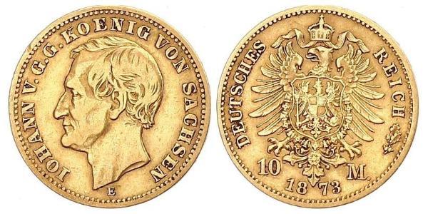 10 Mark 萨克森王国 (1806 - 1918) 金 